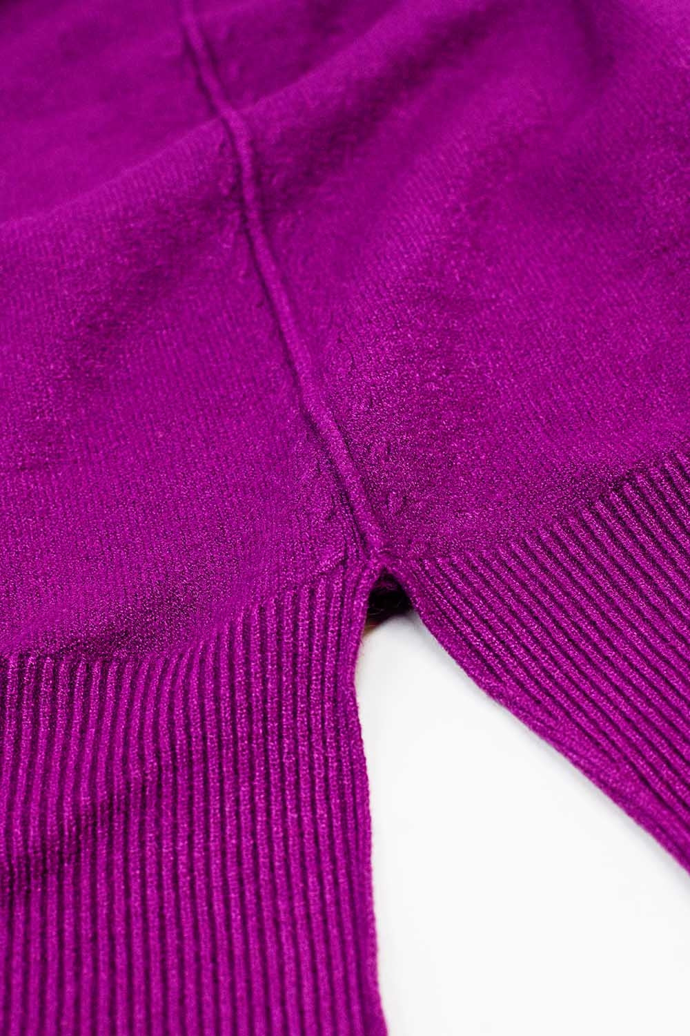 Camisola fúcsia solta com pormenor aberto nas costas