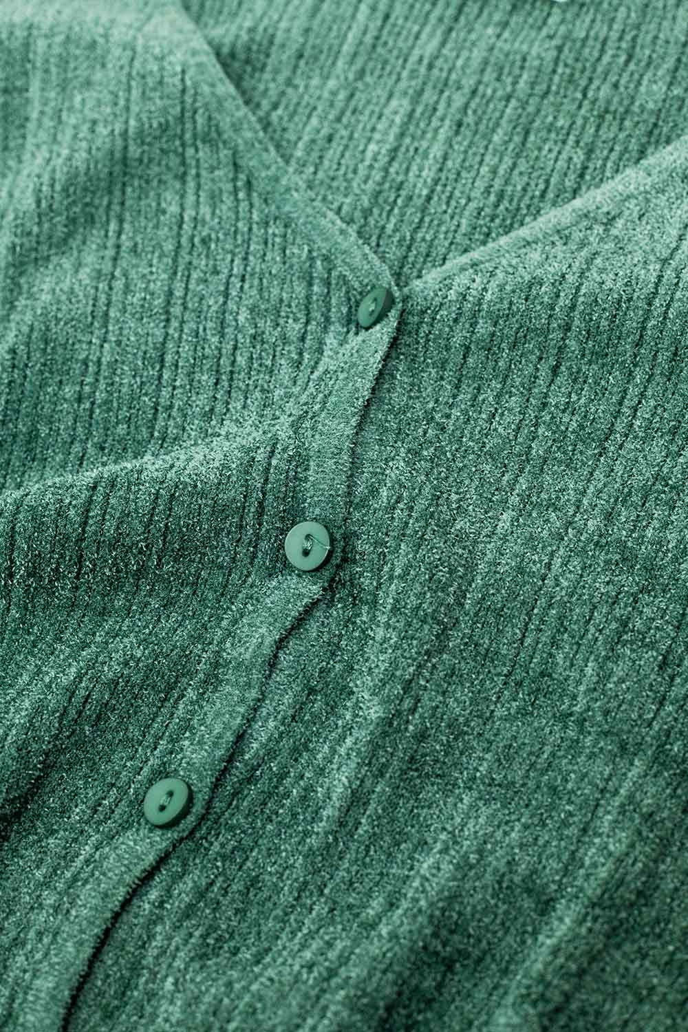 Casaco de malha texturizado em verde menta