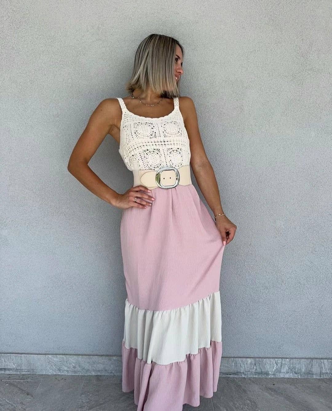 Vestido comprido de alças