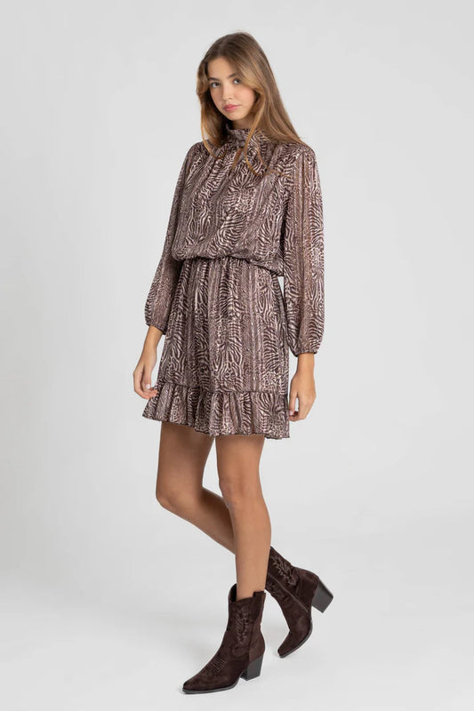 Vestido Elegante com Brilho e Laço