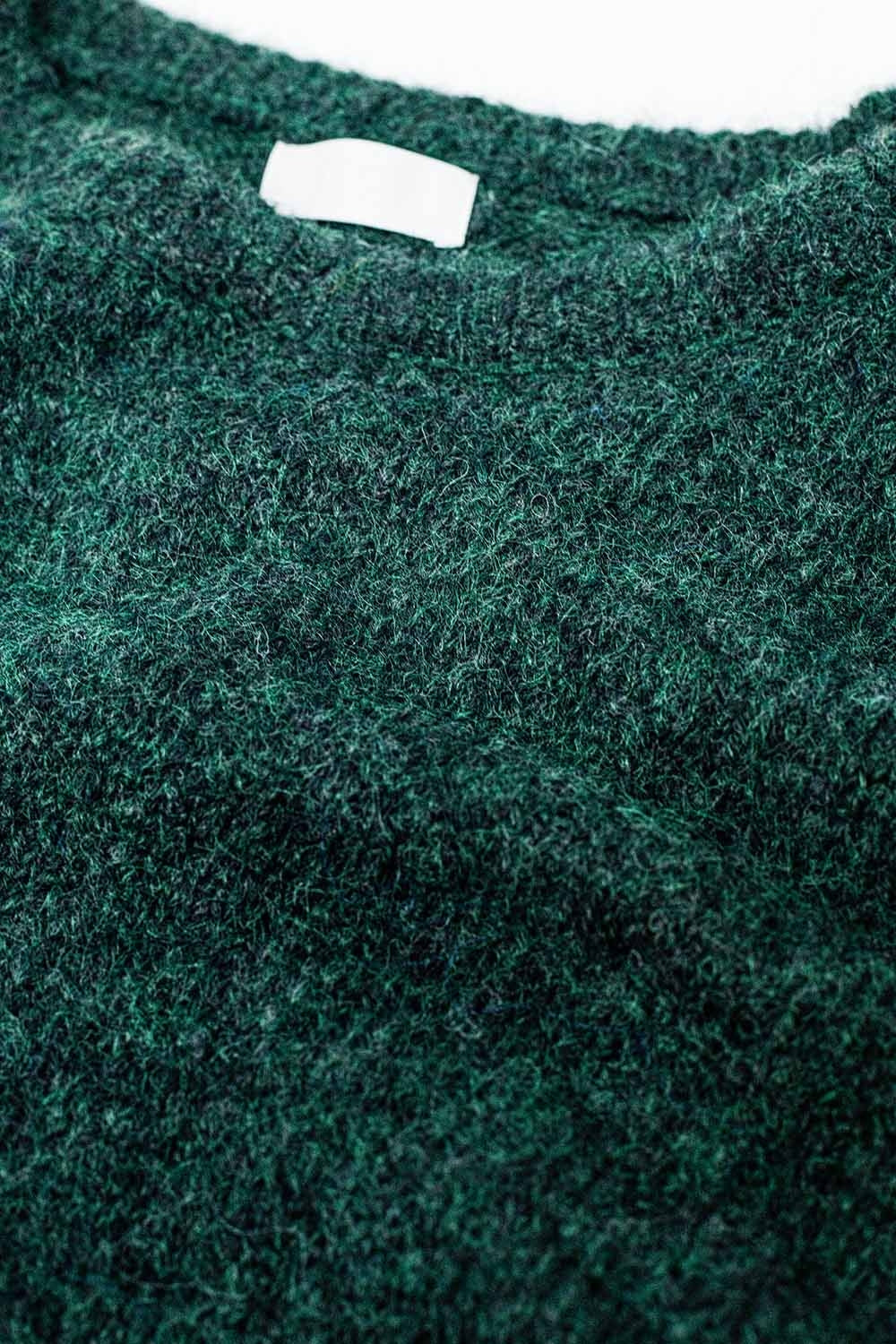 Camisola de manga balão aconchegante em verde esmeralda